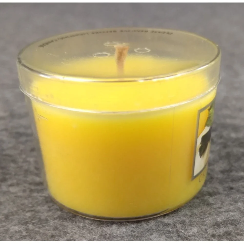 Slatkin Co Bath Body Works Mini‎ Candle CREAMY PUMPKIN 1.6 oz Clear Glass Holder